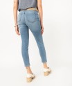 Jean 78ème coupe slim avec ceinture tressée femme